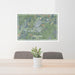 24x36 Sweetwater Texas Map Print Lanscape Orientation in Afternoon Style Behind 2 Chairs Table and Potted Plant