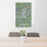24x36 Sweetwater Texas Map Print Portrait Orientation in Afternoon Style Behind 2 Chairs Table and Potted Plant