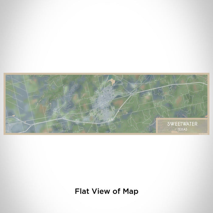 Flat View of Map Custom Sweetwater Texas Map Enamel Mug in Afternoon