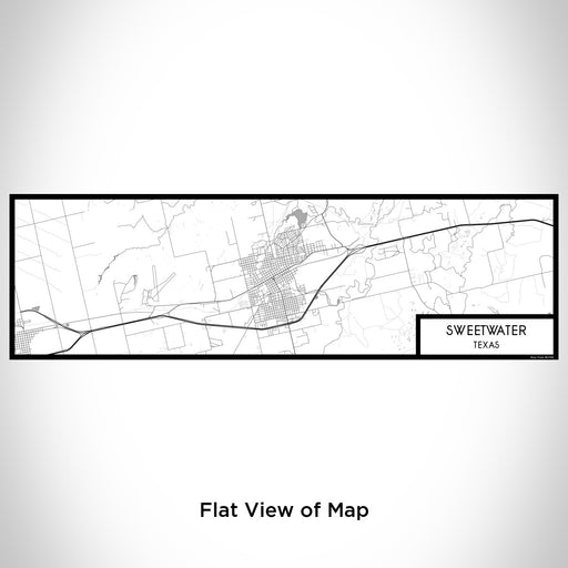 Flat View of Map Custom Sweetwater Texas Map Enamel Mug in Classic