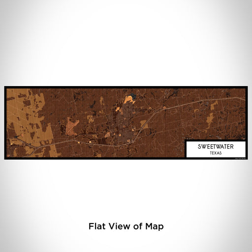 Flat View of Map Custom Sweetwater Texas Map Enamel Mug in Ember