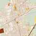 Sweetwater Texas Map Print in Woodblock Style Zoomed In Close Up Showing Details