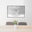 24x36 Sydney Australia Map Print Lanscape Orientation in Classic Style Behind 2 Chairs Table and Potted Plant