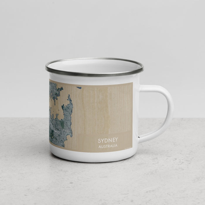 Right View Custom Sydney Australia Map Enamel Mug in Afternoon