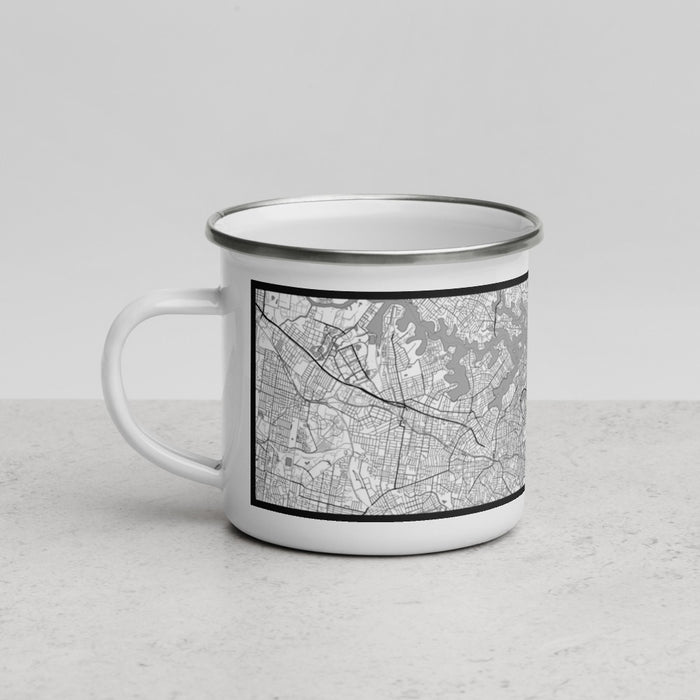 Left View Custom Sydney Australia Map Enamel Mug in Classic