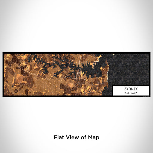 Flat View of Map Custom Sydney Australia Map Enamel Mug in Ember