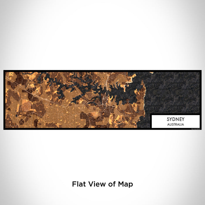 Flat View of Map Custom Sydney Australia Map Enamel Mug in Ember