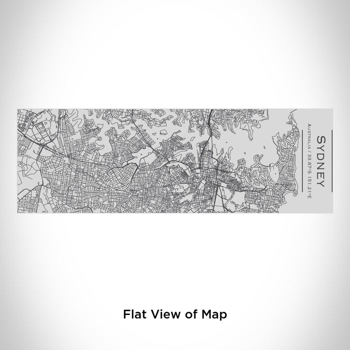 Rendered View of Sydney Australia Map Engraving on 10oz Stainless Steel Insulated Cup with Sipping Lid