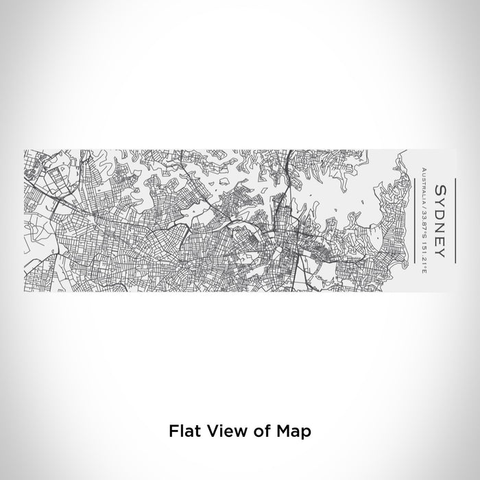 Rendered View of Sydney Australia Map Engraving on 10oz Stainless Steel Insulated Cup with Sliding Lid in White