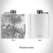 Rendered View of Sydney Australia Map Engraving on 6oz Stainless Steel Flask in White
