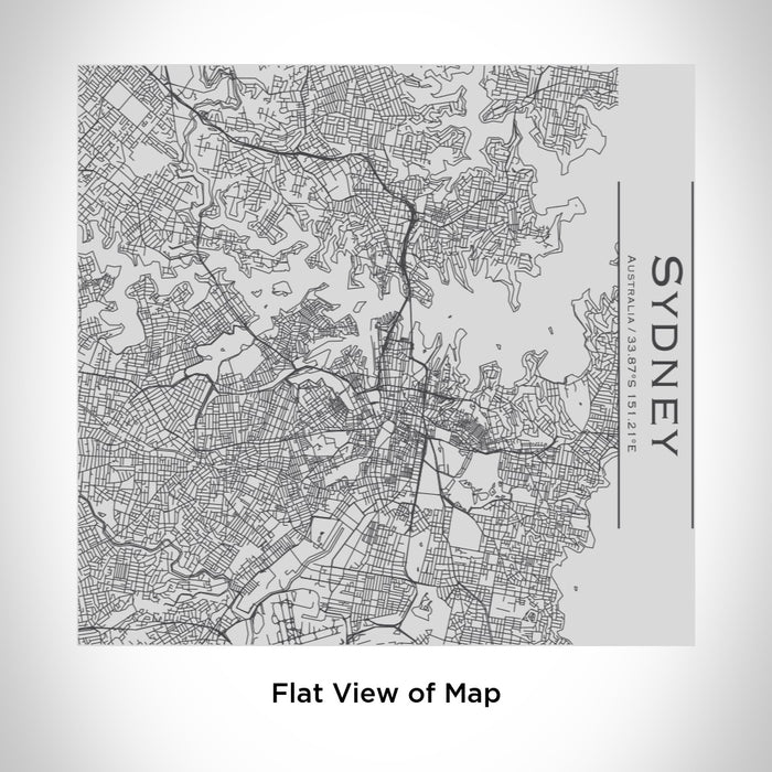 Rendered View of Sydney Australia Map Engraving on 17oz Stainless Steel Insulated Tumbler