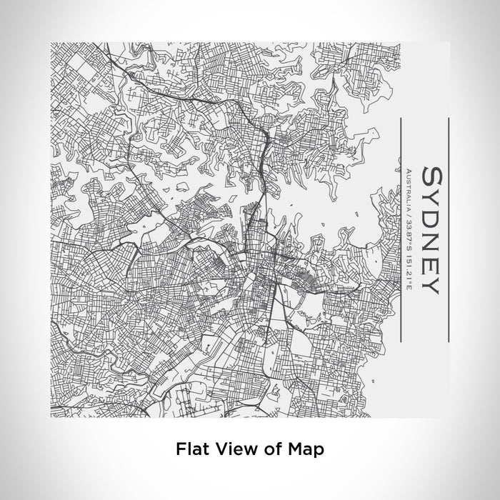 Rendered View of Sydney Australia Map Engraving on 17oz Stainless Steel Insulated Tumbler in White