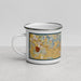 Left View Custom Sydney Australia Map Enamel Mug in Woodblock