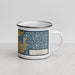 Right View Custom Sydney Australia Map Enamel Mug in Woodblock