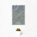 12x18 Sylva North Carolina Map Print Portrait Orientation in Afternoon Style With Small Cactus Plant in White Planter