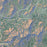 Sylva North Carolina Map Print in Afternoon Style Zoomed In Close Up Showing Details