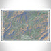 Sylva North Carolina Map Print Landscape Orientation in Afternoon Style With Shaded Background