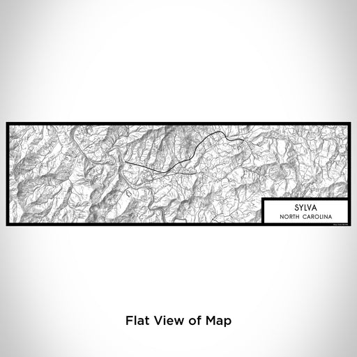 Flat View of Map Custom Sylva North Carolina Map Enamel Mug in Classic