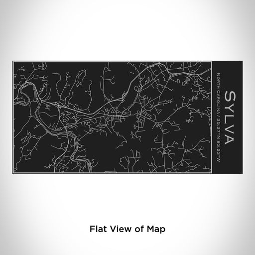 Rendered View of Sylva North Carolina Map Engraving on 17oz Stainless Steel Insulated Cola Bottle in Black