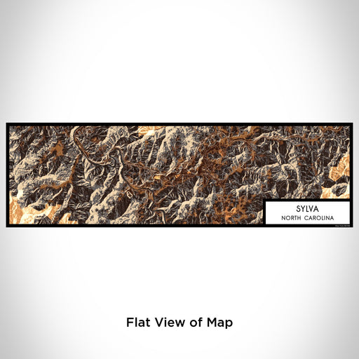 Flat View of Map Custom Sylva North Carolina Map Enamel Mug in Ember
