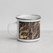 Left View Custom Sylva North Carolina Map Enamel Mug in Ember
