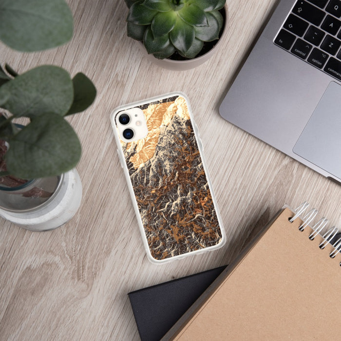 Custom Sylva North Carolina Map Phone Case in Ember