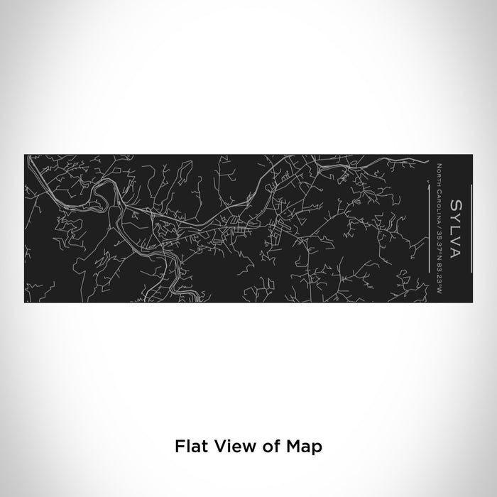 Rendered View of Sylva North Carolina Map Engraving on 10oz Stainless Steel Insulated Cup with Sliding Lid in Black