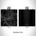 Rendered View of Sylva North Carolina Map Engraving on 6oz Stainless Steel Flask in Black