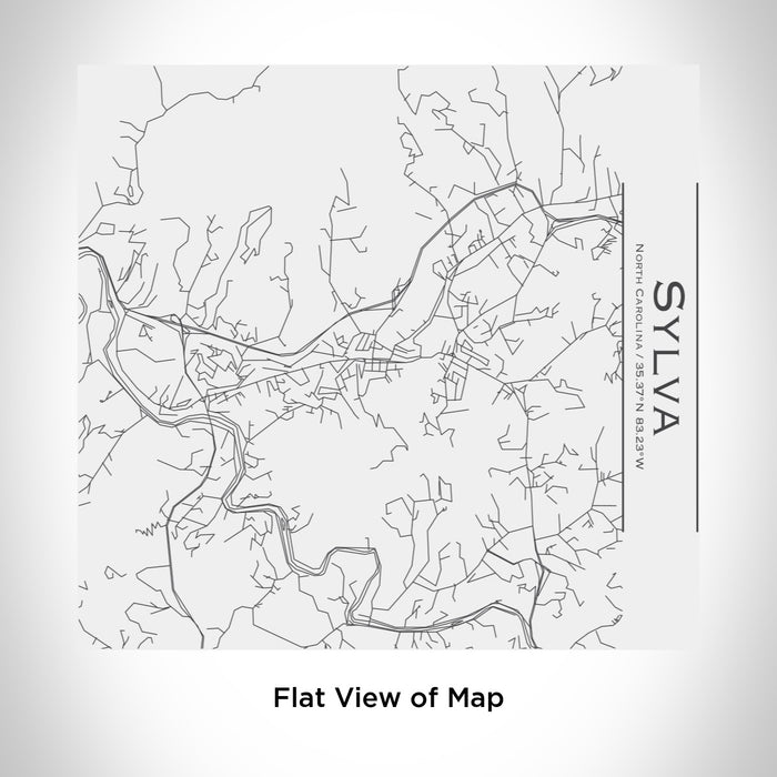 Rendered View of Sylva North Carolina Map Engraving on 17oz Stainless Steel Insulated Tumbler in White