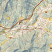 Sylva North Carolina Map Print in Woodblock Style Zoomed In Close Up Showing Details