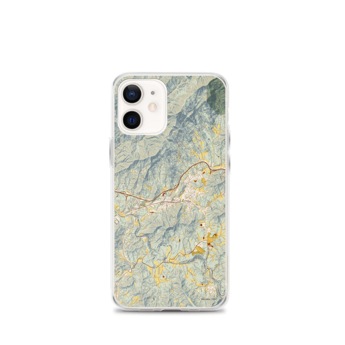 Custom Sylva North Carolina Map iPhone 12 mini Phone Case in Woodblock
