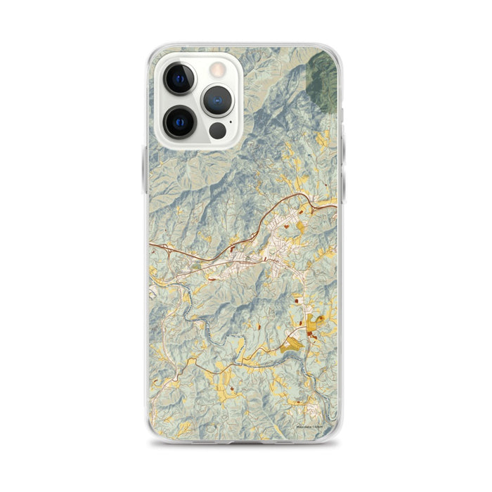 Custom Sylva North Carolina Map iPhone 12 Pro Max Phone Case in Woodblock