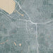 Syracuse New York Map Print in Afternoon Style Zoomed In Close Up Showing Details