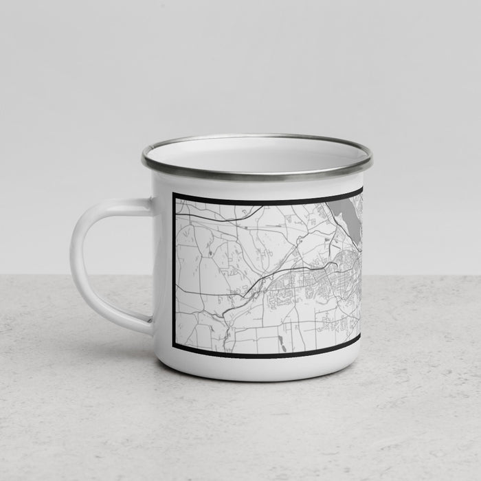 Left View Custom Syracuse New York Map Enamel Mug in Classic