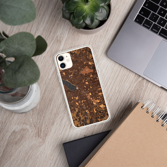 Custom Syracuse New York Map Phone Case in Ember