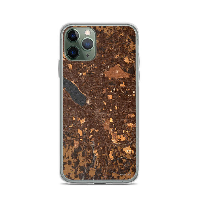 Custom Syracuse New York Map Phone Case in Ember