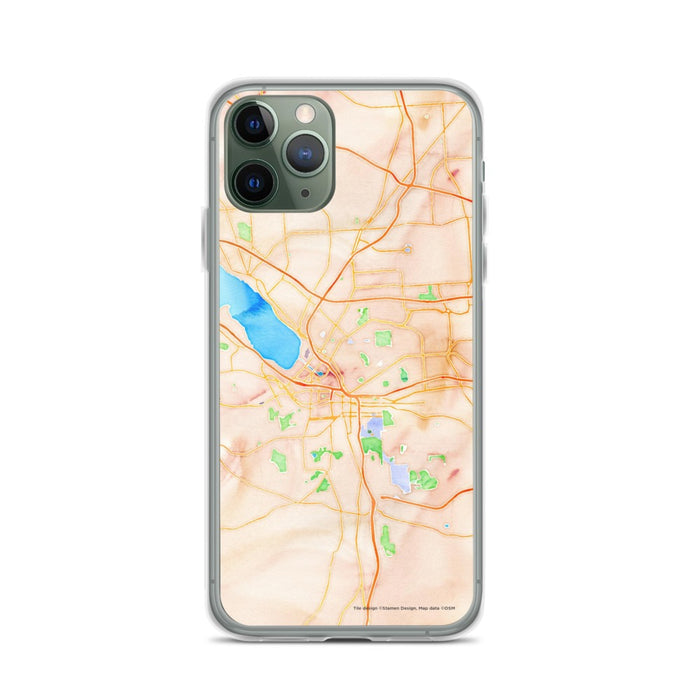 Custom Syracuse New York Map Phone Case in Watercolor