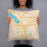 Person holding 18x18 Custom Syracuse New York Map Throw Pillow in Watercolor