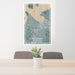 24x36 Tacoma Washington Map Print Portrait Orientation in Afternoon Style Behind 2 Chairs Table and Potted Plant