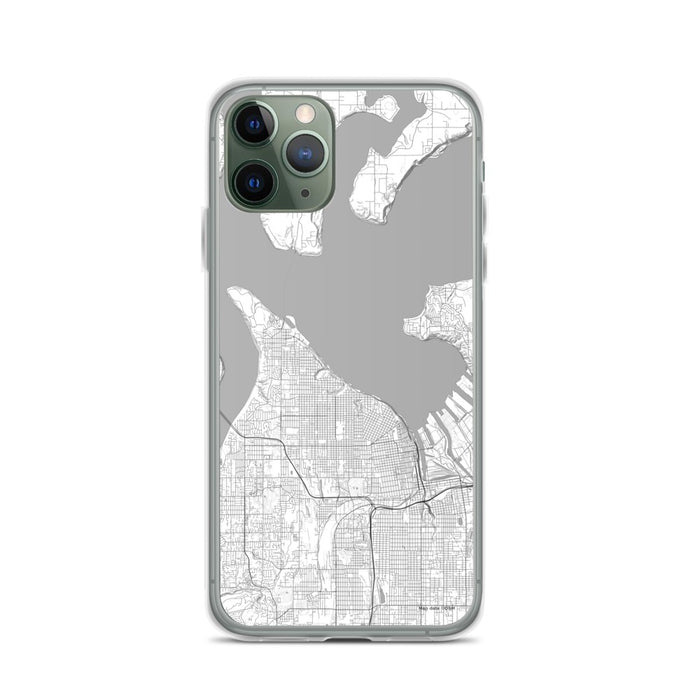 Custom Tacoma Washington Map Phone Case in Classic
