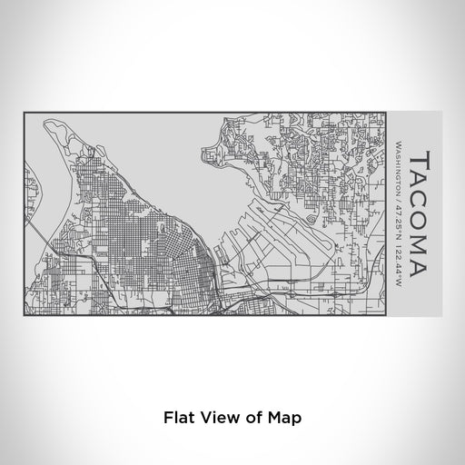 Rendered View of Tacoma Washington Map Engraving on 17oz Stainless Steel Insulated Cola Bottle
