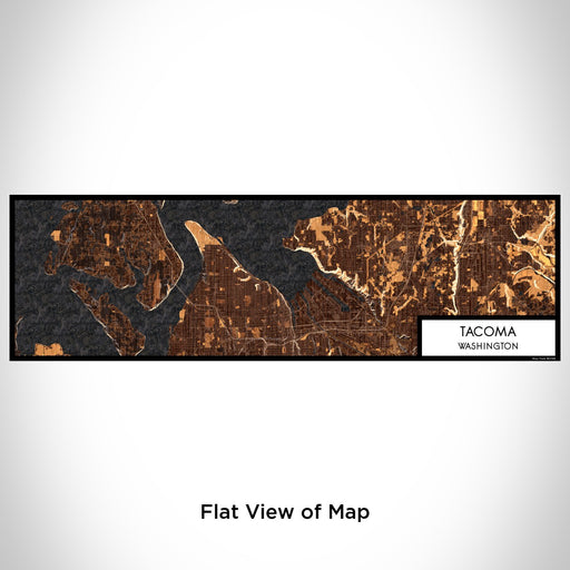 Flat View of Map Custom Tacoma Washington Map Enamel Mug in Ember