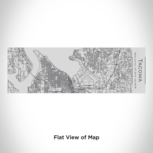 Rendered View of Tacoma Washington Map Engraving on 10oz Stainless Steel Insulated Cup with Sipping Lid