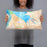 Person holding 20x12 Custom Tacoma Washington Map Throw Pillow in Watercolor