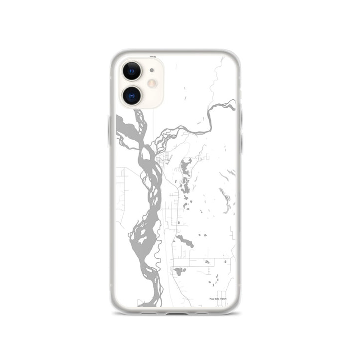 Custom iPhone 11 Talkeetna Alaska Map Phone Case in Classic