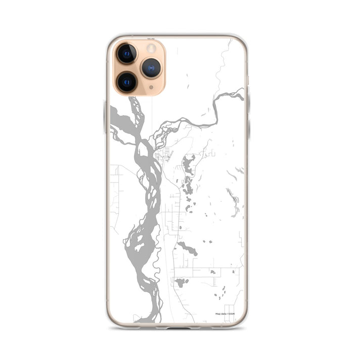 Custom iPhone 11 Pro Max Talkeetna Alaska Map Phone Case in Classic