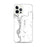 Custom iPhone 12 Pro Max Talkeetna Alaska Map Phone Case in Classic