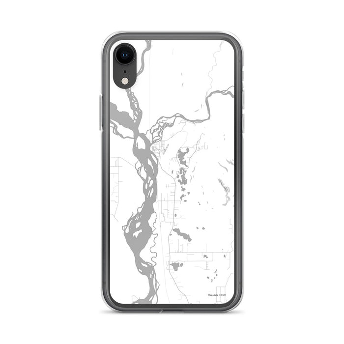 Custom iPhone XR Talkeetna Alaska Map Phone Case in Classic