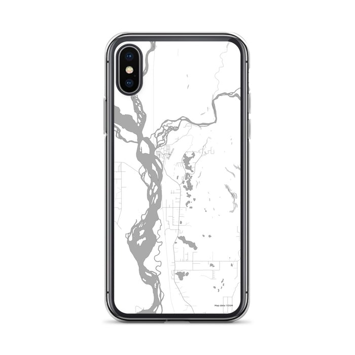 Custom iPhone X/XS Talkeetna Alaska Map Phone Case in Classic