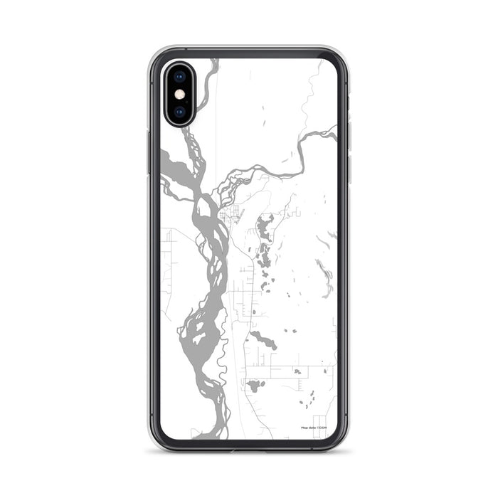 Custom iPhone XS Max Talkeetna Alaska Map Phone Case in Classic